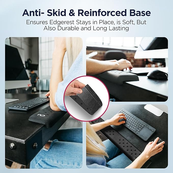 EdgeRest PostureUp L-Shaped Desk Long Wrist Rest Elbow, Forearm & Wrist Comfort - Image 2