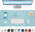 Leather Desk Pad Protector, Mouse Pad, Office Desk Mat, Non-Slip PU Leather by AFIING