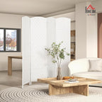 HOMCOM Room Divider, 4 Panel Folding Privacy Screen, 6FT Tall Portable Wicker - Image 2