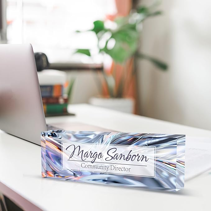 Personalized Name Plate for Desk, Custom Desk Name Plate, Acrylic Name Plate - Image 4
