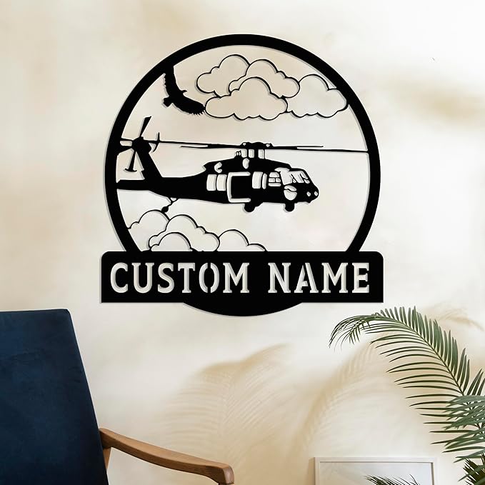 Personalized Metal Airplane Wall Art, Airplane Name Sign, Customized Pilot Name - Image 7