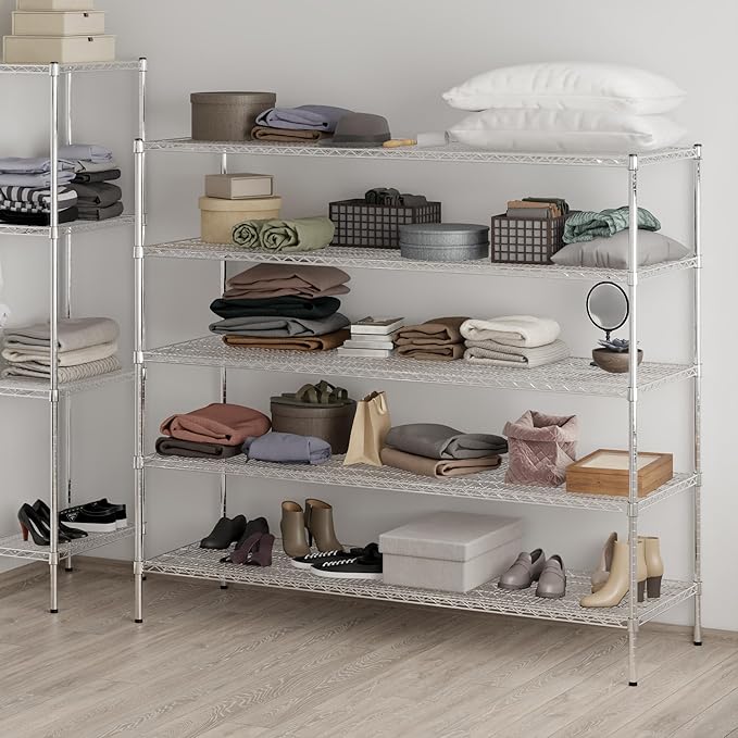Regal Altair 24" Deep x 72" Wide x 64" Height Wire Shelving Kit | 5-Tier | NSF - Image 7