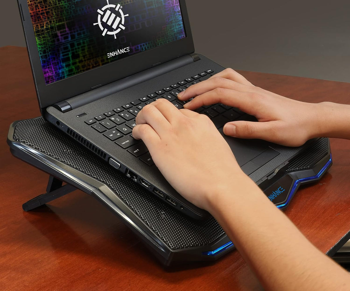ENHANCE Cryogen 5 Gaming Laptop Cooling Pad Stand - Laptop Cooler with 7 Adju...