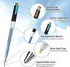 ZSCM Retractable Glitter Gel Pens, 12 Colors Large Capacity Blue Glitter - Image 2
