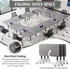 JEHUJD Conference Table, 55.1''Folding Conference Room Table - Image 3