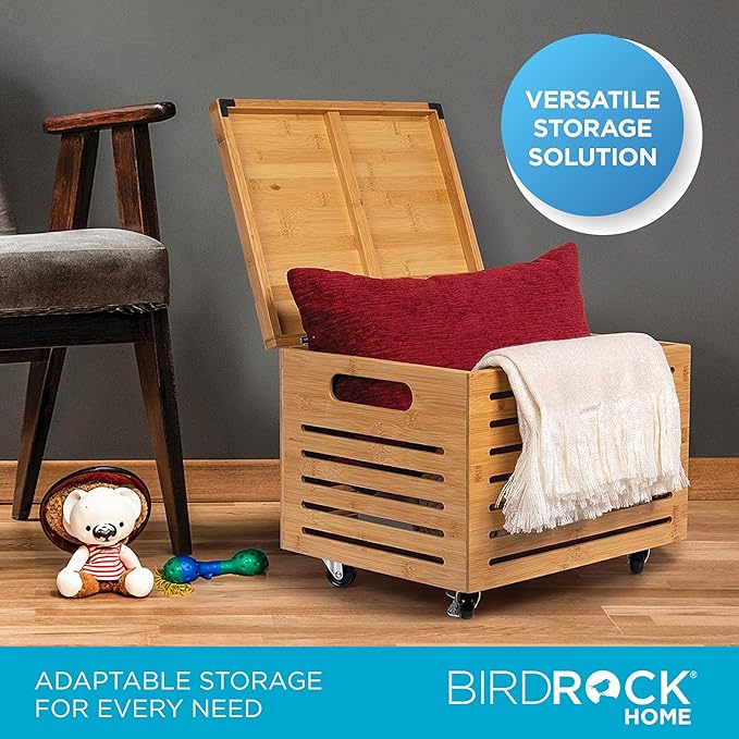 BIRDROCK HOME Rolling File Storage Organizer Box - Image 5