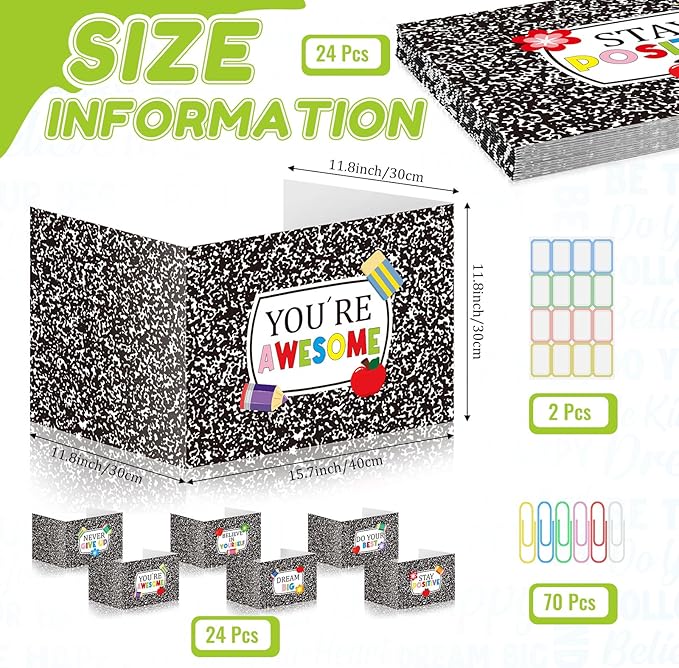 Cinrobiye 24 Pcs Composition Privacy Folders Standard - Image 2