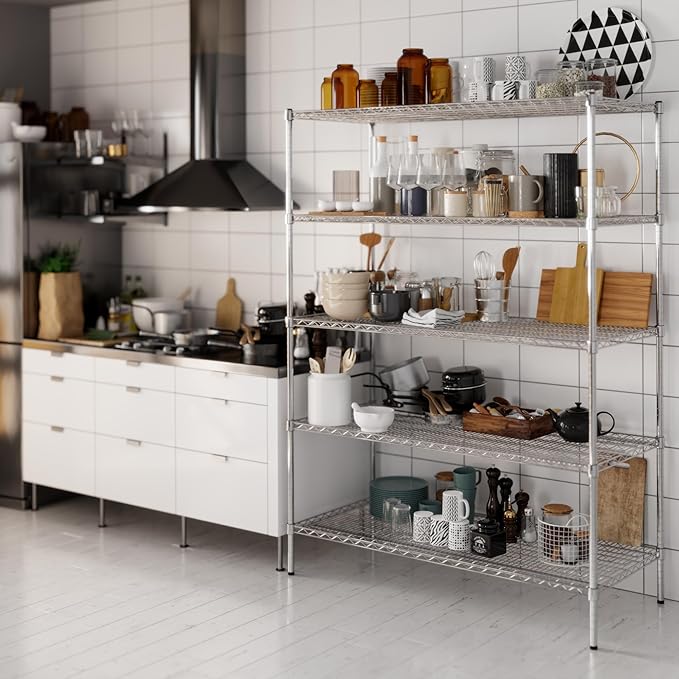 Regal Altair 24" Deep x 54" Wide x 74" Height Wire Shelving Kit | 5-Tier | NSF - Image 8