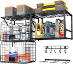 threehio garage shelf wall mounted with wire baskets, main product view