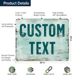Custom Sign, Custom Street Sign, 11 Font Colors, 13 Font Styles, 4 Hole Options - Image 6