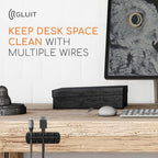 GLUIT Adhesive Desktop Cable Organizer 15 Slots Versatile Cord Holders Wire - Image 8