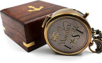 Be Strong and Courageous, Do Not Be Afraid Brass Engraved Compass - Image 7