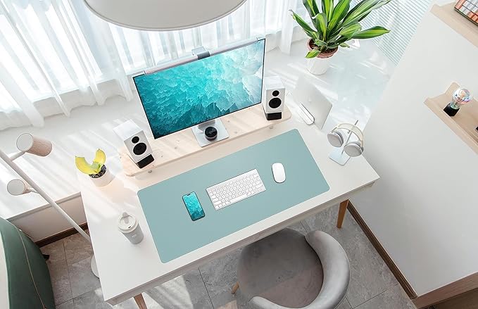 Leather Desk pad Protector, Large Desk mat - Image 6