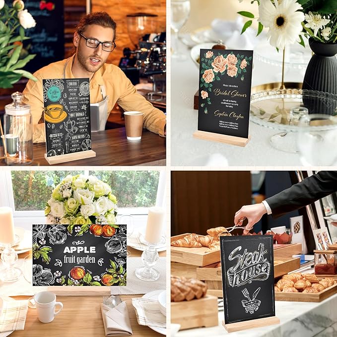 Bouiexye 2 Pack 8.1x12 in Chalkboard Signs - Image 6
