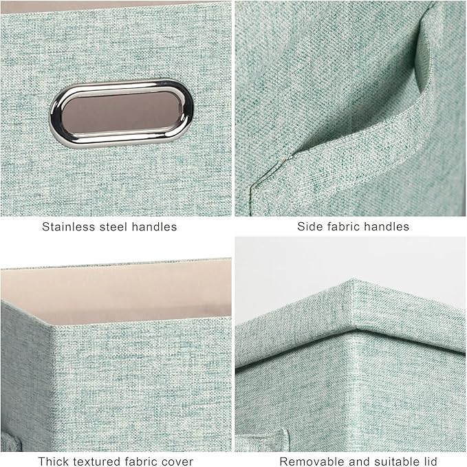 Graciadeco Large 17" 36 Quart Collapsible Stackable Storage Bins - Image 7