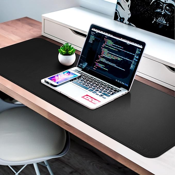 CENNBIE Leather Desk Mat, Extended Non-Slip Mouse Pad, Waterproof PU Leather - Image 5