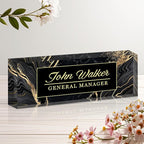 Personalized Name Plate for Desk, Custom Acrylic Desk Name Sign, Office by Unknown
