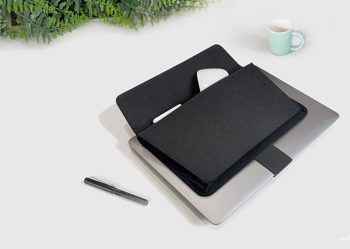 Beblau FOLD PRO Portable Tech Organizer – Attachable Device Pouch & Desk ...