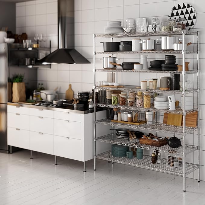 Regal Altair 18" Deep x 54" Wide x 74" Height Wire Shelving Kit | 8-Tier | NSF - Image 5