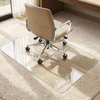 Azadx Tempered Glass Chair Mat for Carpet 32" x 48" Heavy Duty Chair Mat | 1/5" Thick for Carpeted Floor/Hard Floor Easy Glide Carpet Protector with Round Corner and Polished Edge, Scratch-Resistant