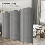 Cocosica Folding Room Divider, Weave Fiber Privacy Screen, Extra Wide Room - Image 4