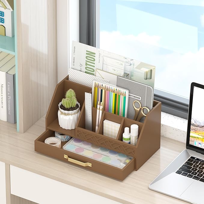 Wisuce Bamboo Mail Organizer Countertop - Image 7