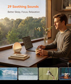 dreamegg sunrise alarm clock, natural wake up light showing dimensions