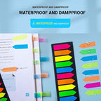 Golcellia Fluorescent Translucent Sticky Note Flags, Arrow Sticky Notes - Image 6