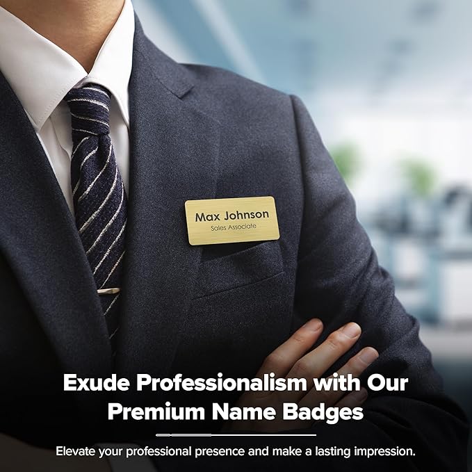 Custom Engraved Name Tags, Magnetic Tags, Personalized Name Tags, 1.5 x 3 Inches - Image 2