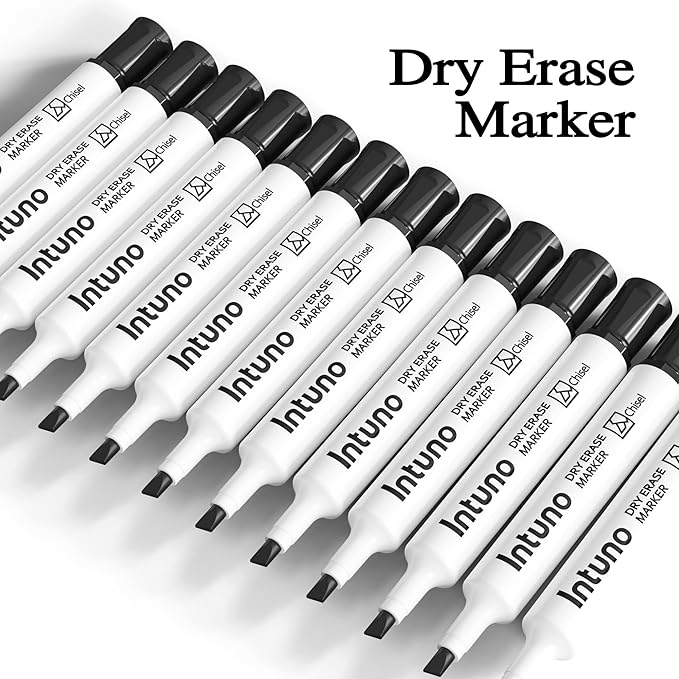 INTUNO Dry Erase Markers, Chisel tip, Presentation - Image 2