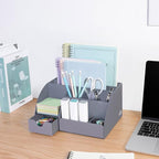 My Space Organizers Grey Desk Organizer, 9 Compartments, Office Supplies and - Image 6