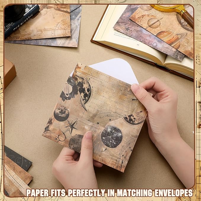 TaoBary 160 Pcs Stationery Paper Set 50 Double Sided Stationery Papers - Image 6
