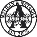 Custom Metal Signs | Personalized Monogram Name Sign | Outdoor Wall Art by AVAGift