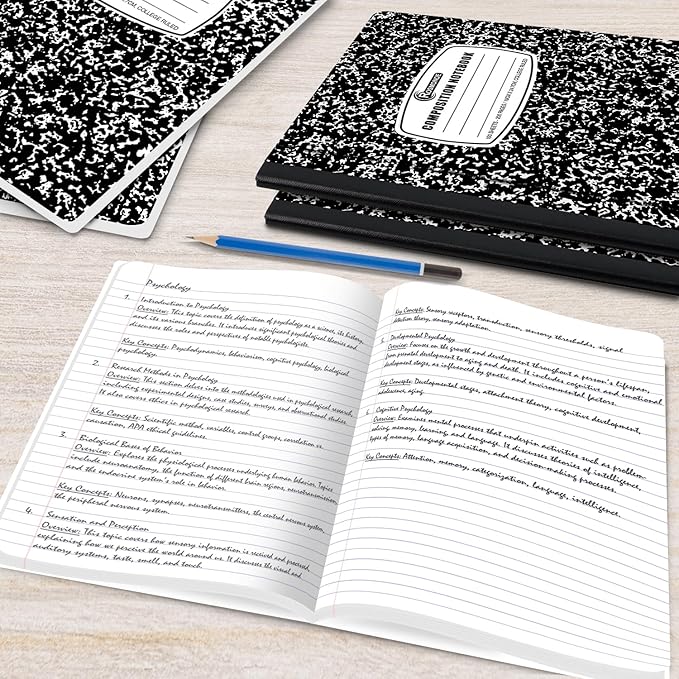 Rosmonde 12 Pack Composition Notebook College Ruled Bulk, 200 Pages, 9-3/4 x - Image 8