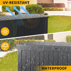 Decksplore Outdoor Storage Box Waterproof, 200 Gallon Lockable Resin Large Deck - Image 3