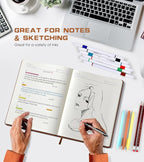 Biuwory Lined Journal Notebook for Women Men, 256 Pages A4 Large Hardcover - Image 5