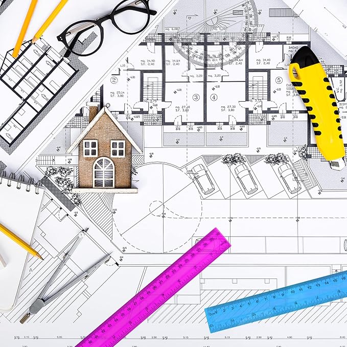 30PCS Clear Ruler, 12 Inch Plastic Rulers - Image 5