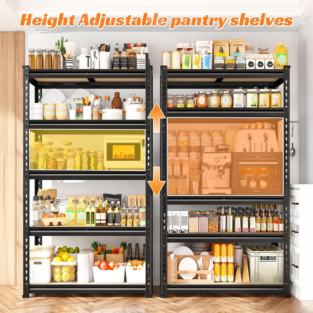 reibii 2 pack garage shelving,5 tier heavy duty, package contents