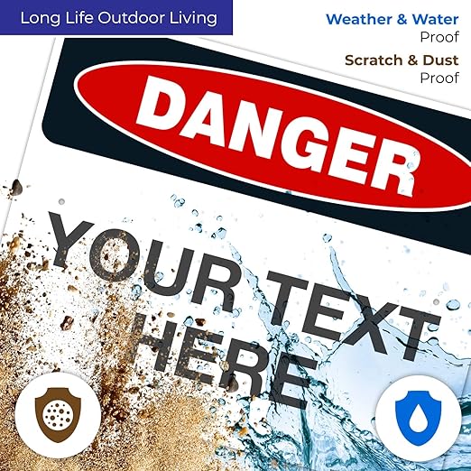 Custom Danger Sign, OSHA Sign, 24x30 Inches, Rust Free .063 Aluminum, Fade - Image 5
