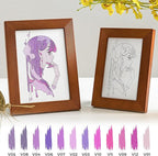 ZSCM Retractable Glitter Gel Pens, 12 Colors Large Capacity Purple Glitter - Image 5
