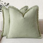 Foindtower Set of 2 Decorative Fringe Throw Pillow Covers Boho Farmhouse by Foindtower