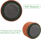 Hennaja Round Leather Art Supply Organizer, Remote Control Holder, 360 Degree - Image 4