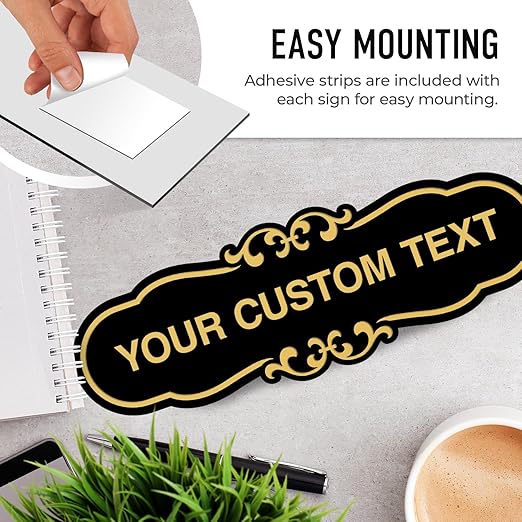 Custom Wall or Door Sign, Personalized Plaque Engraved Message - Image 6