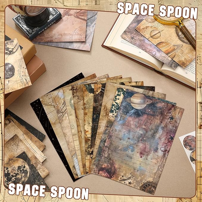 TaoBary 160 Pcs Stationery Paper Set 50 Double Sided Stationery Papers - Image 2