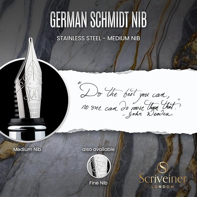 Scriveiner Personalized Midnight Blue Fountain Pen - Image 5