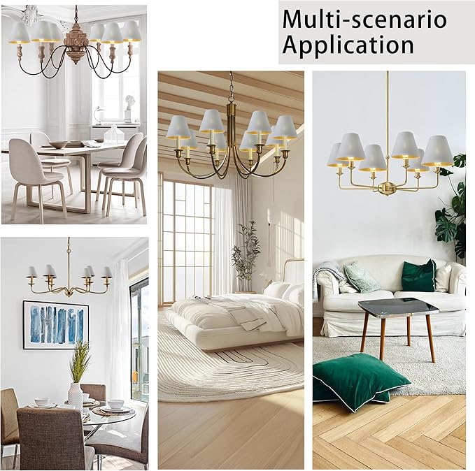 TAaMTYH small lamp shade chandelier shades set of 6，Fabric Lampshade - Image 7