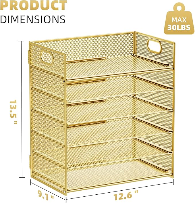 Marbrasse Paper Letter Tray Organizer - Image 5