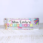 Artblox Acrylic Name Plate, Personalized Teacher Desk Sign, Modern Signage - Image 3