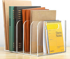 AIDIMOO Acrylic Magazine File Holder, 5 Vertical Compartments Desk Document - Image 7
