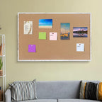 Cork Bulletin Board, 48 X 32 Inches White Framed Message Vision Board, Large - Image 8